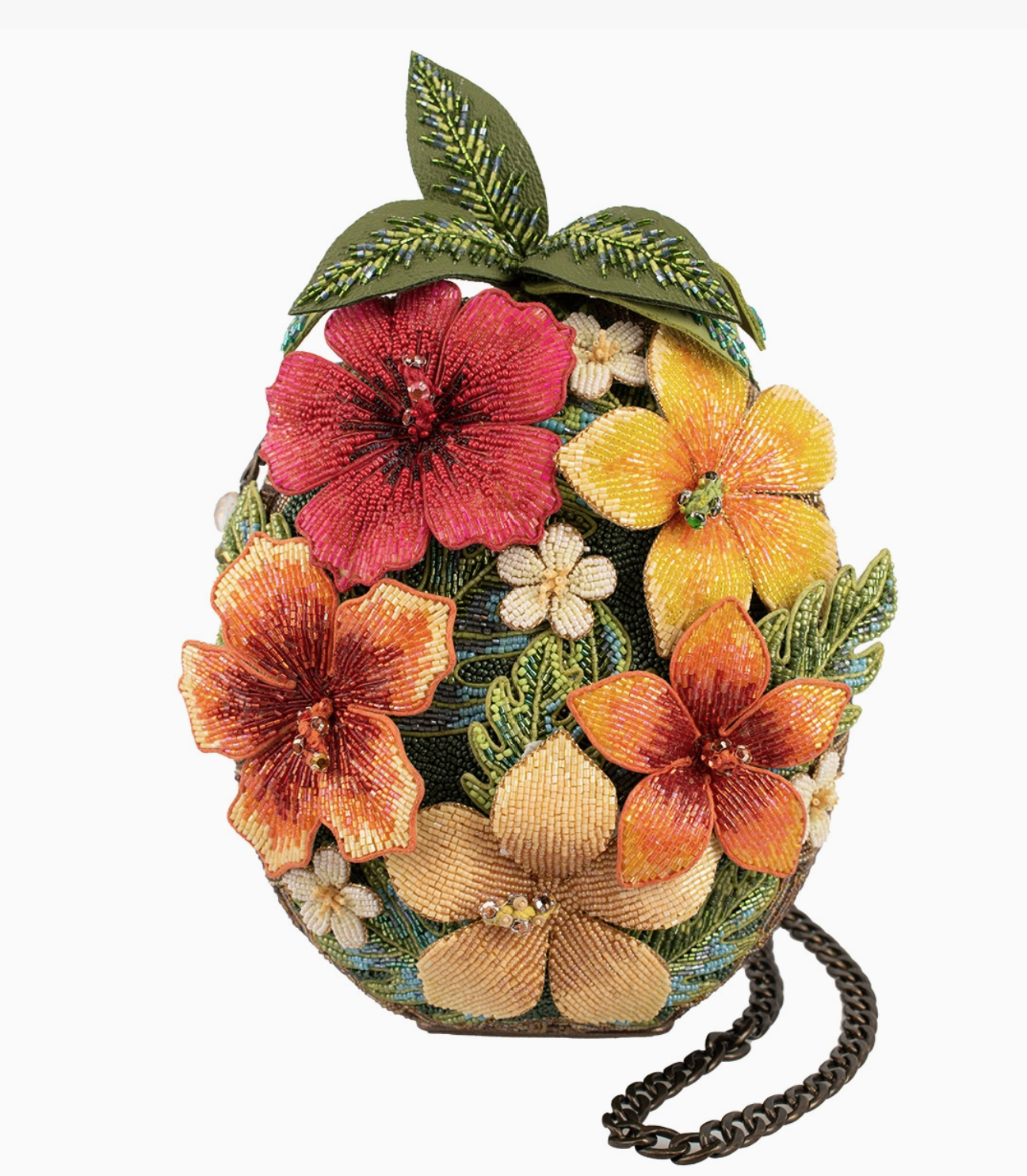 Tiki Couture Pineapple and Floral Inspired Crossbody Handbag
