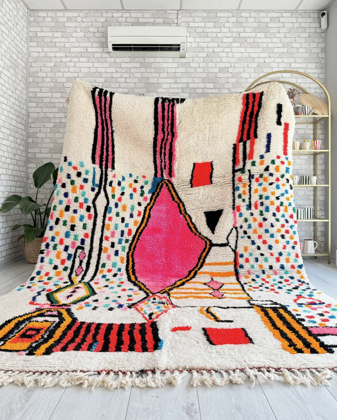 Colorful Berber Moroccan Shag Rug