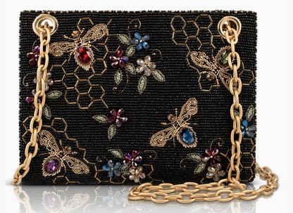 Haute Hive Bees and Honeycomb Handbag