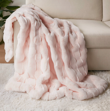 Faux Fur Velvet Throw Blanket 50x60"