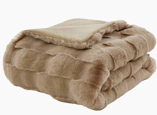 Faux Fur Velvet Throw Blanket 50x60"