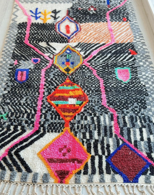 Colorful Moroccan Shag Area Rug