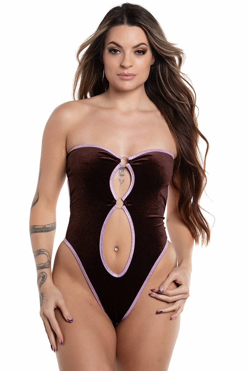 Chocolate Covered Strawberry Velvet Bodysuit